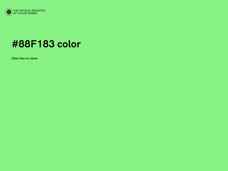 #88F183 color image