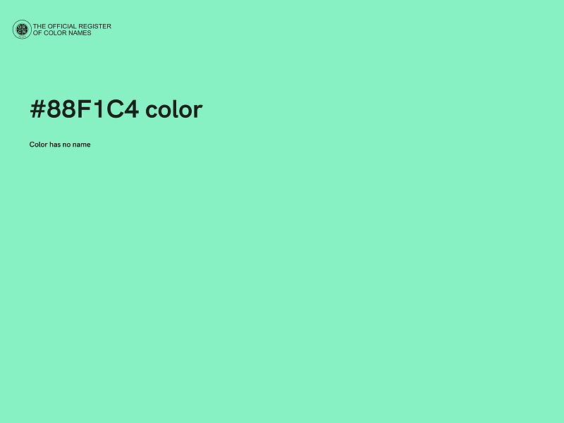 #88F1C4 color image