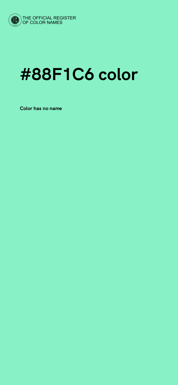 #88F1C6 color image