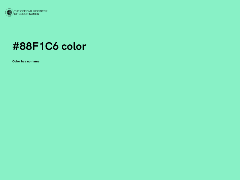 #88F1C6 color image