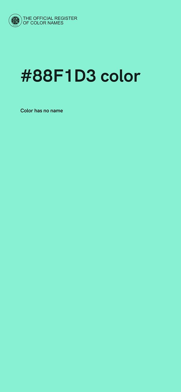 #88F1D3 color image