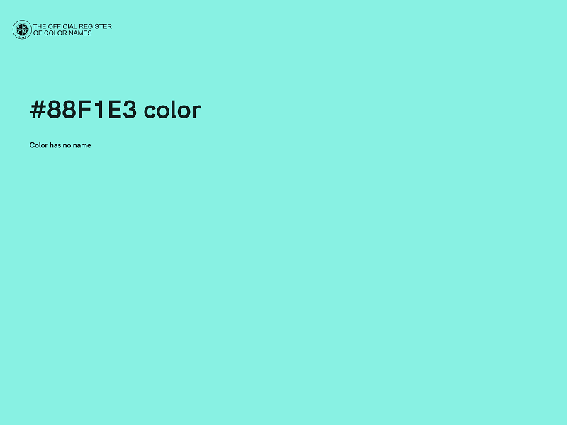 #88F1E3 color image