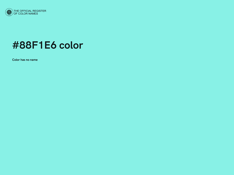 #88F1E6 color image