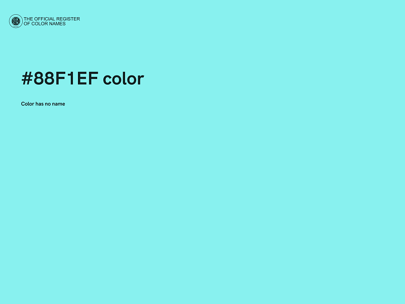 #88F1EF color image