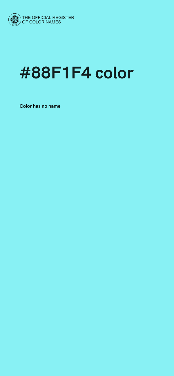 #88F1F4 color image