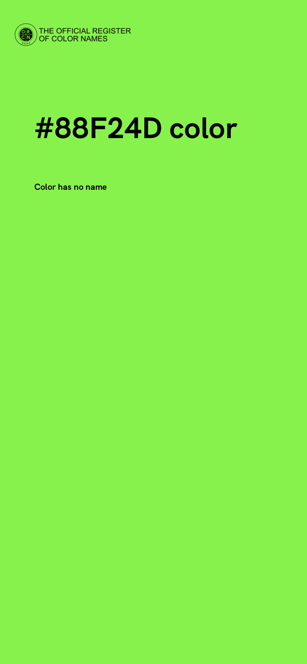 #88F24D color image