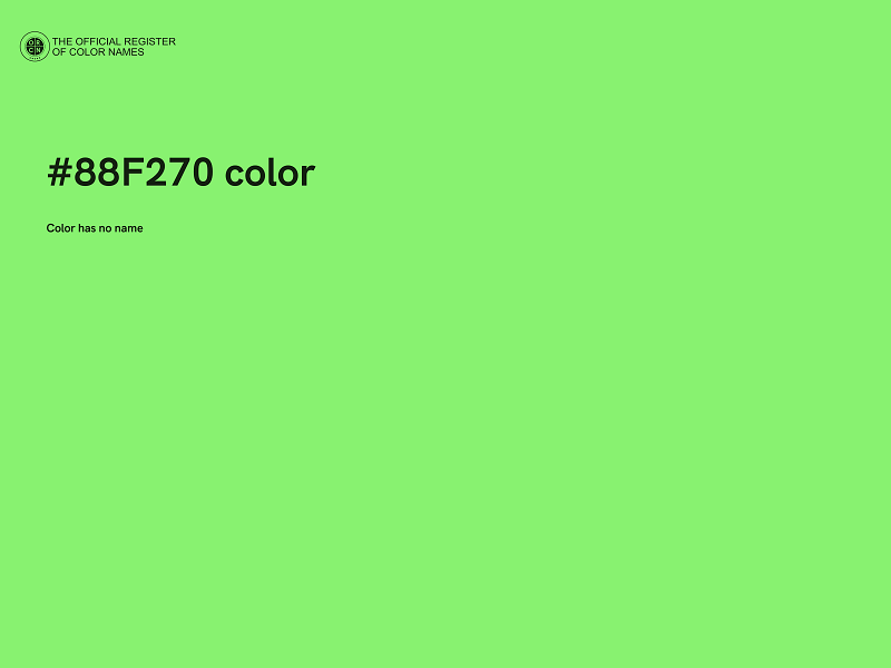 #88F270 color image