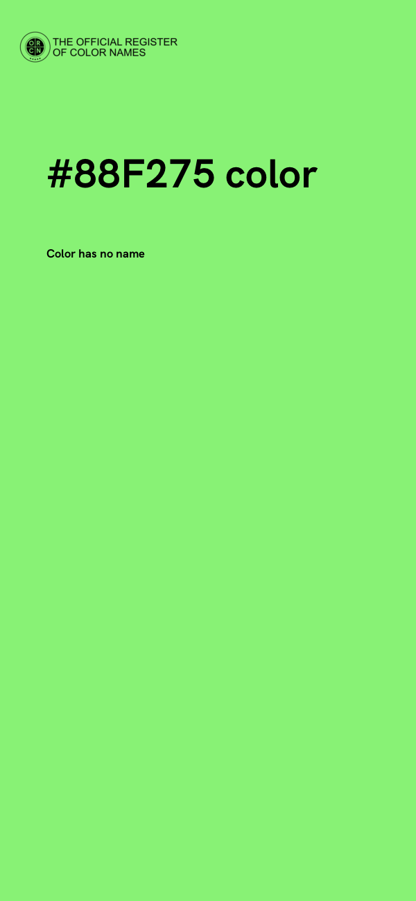 #88F275 color image