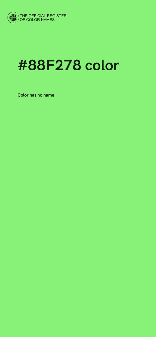 #88F278 color image