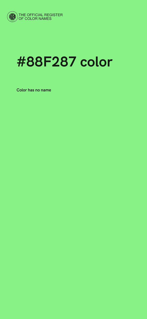 #88F287 color image