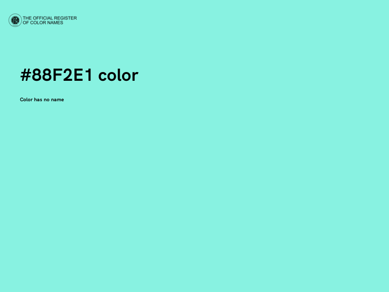 #88F2E1 color image