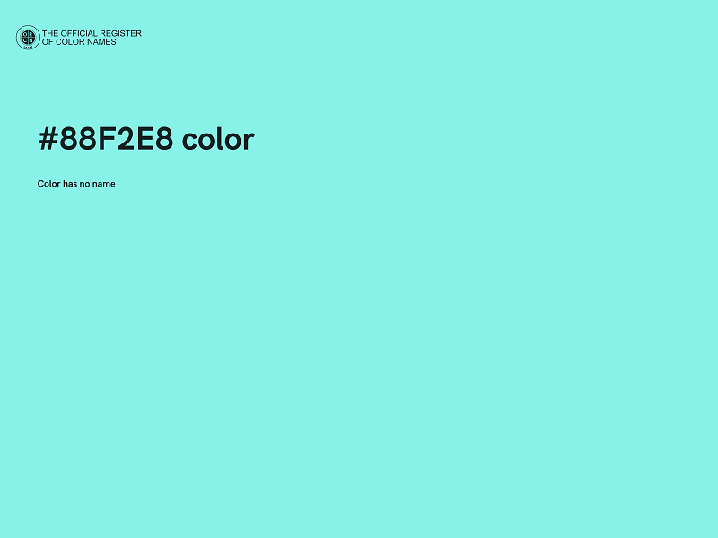 #88F2E8 color image