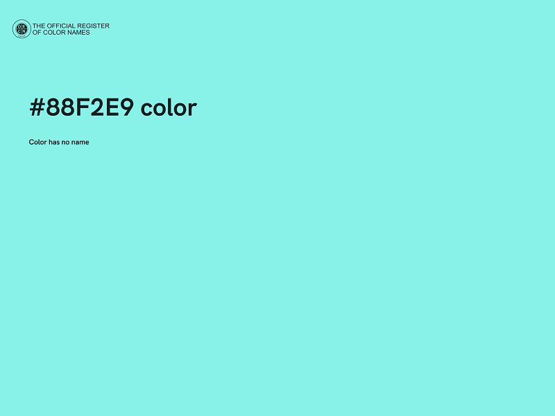 #88F2E9 color image