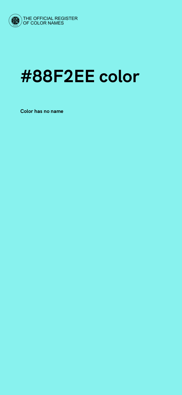 #88F2EE color image