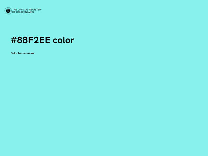 #88F2EE color image