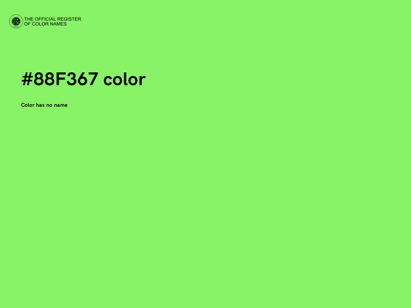 #88F367 color image