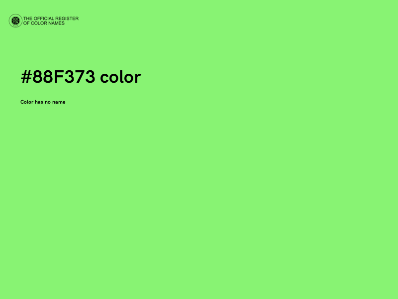 #88F373 color image