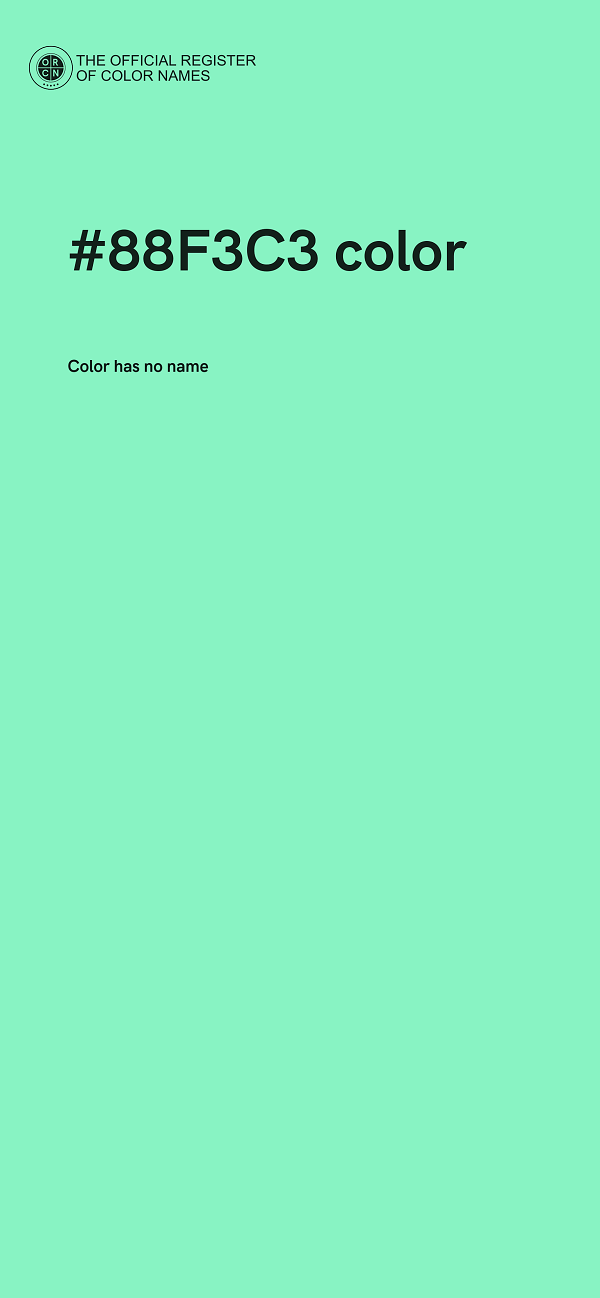 #88F3C3 color image