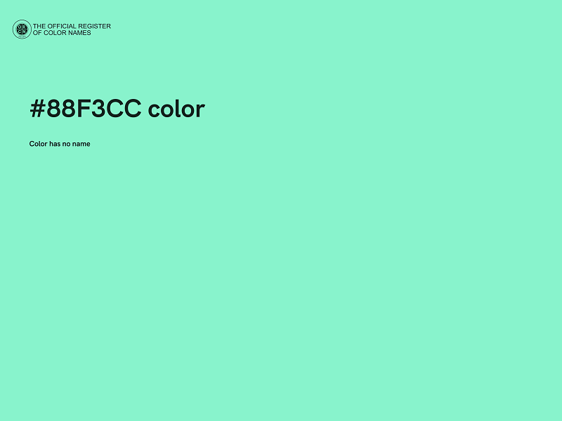 #88F3CC color image