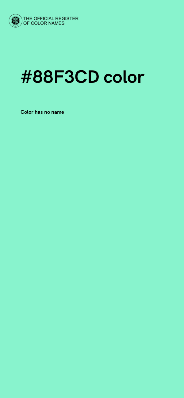 #88F3CD color image