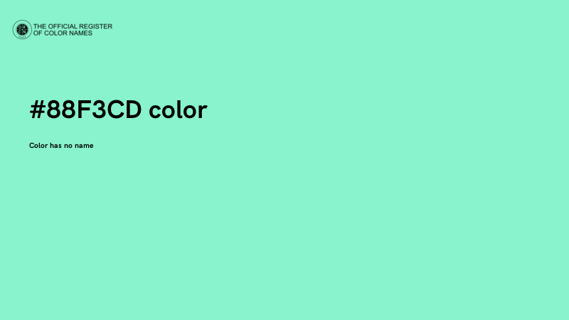 #88F3CD color image