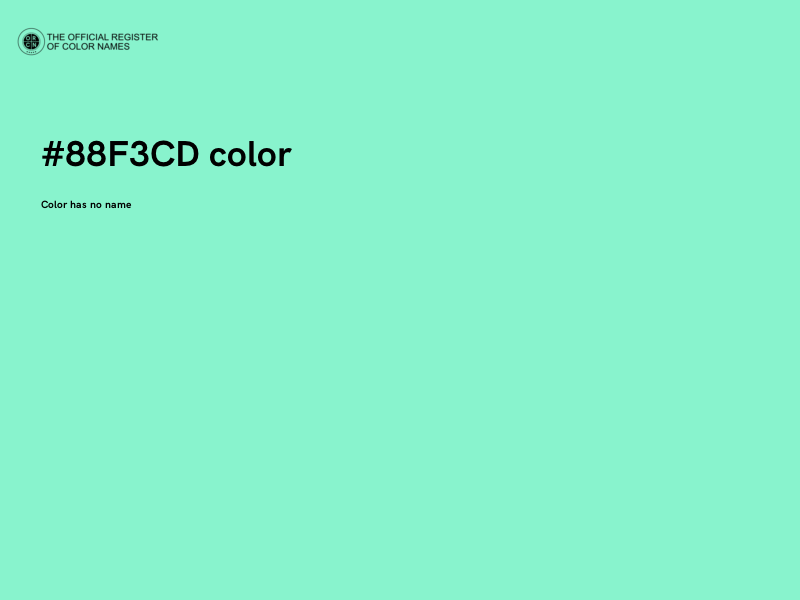 #88F3CD color image