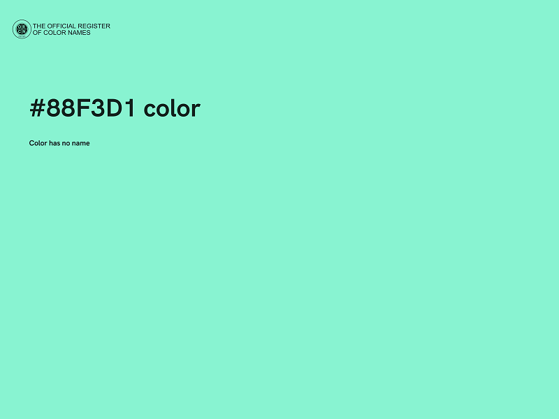 #88F3D1 color image