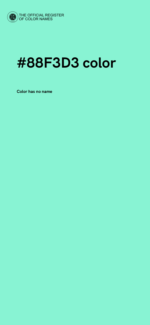 #88F3D3 color image