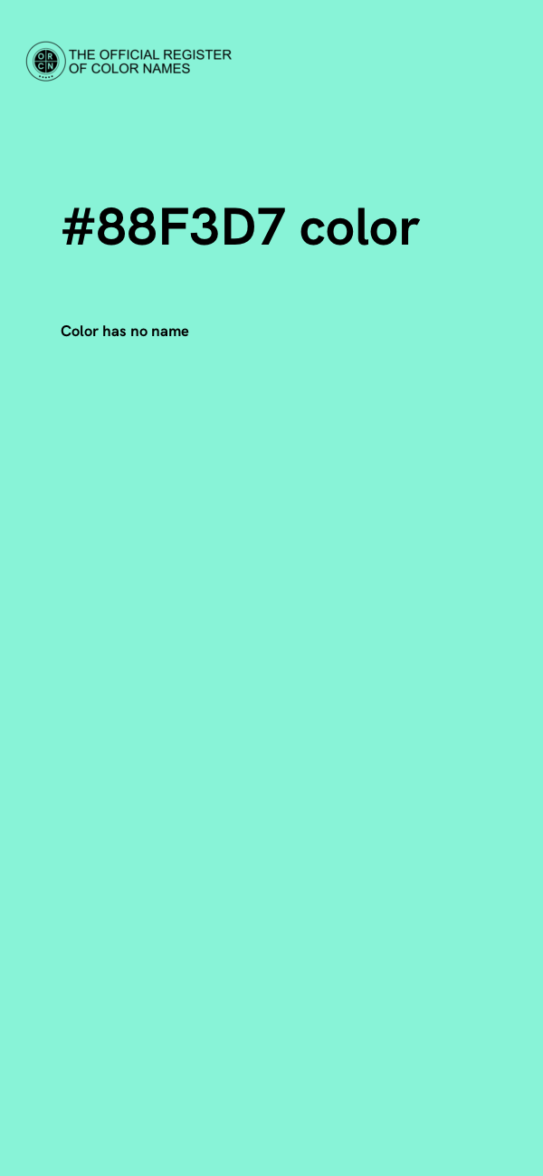 #88F3D7 color image