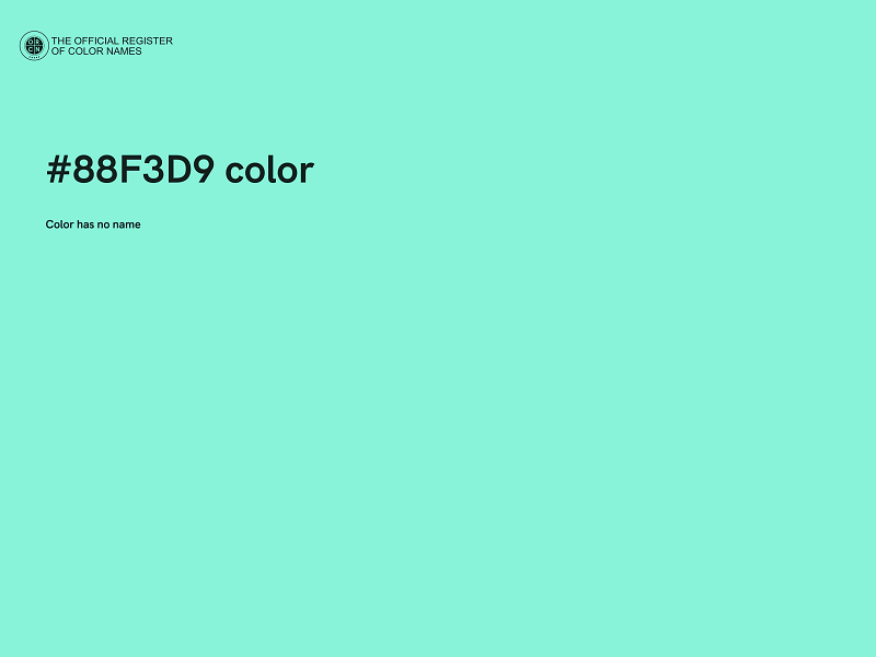 #88F3D9 color image