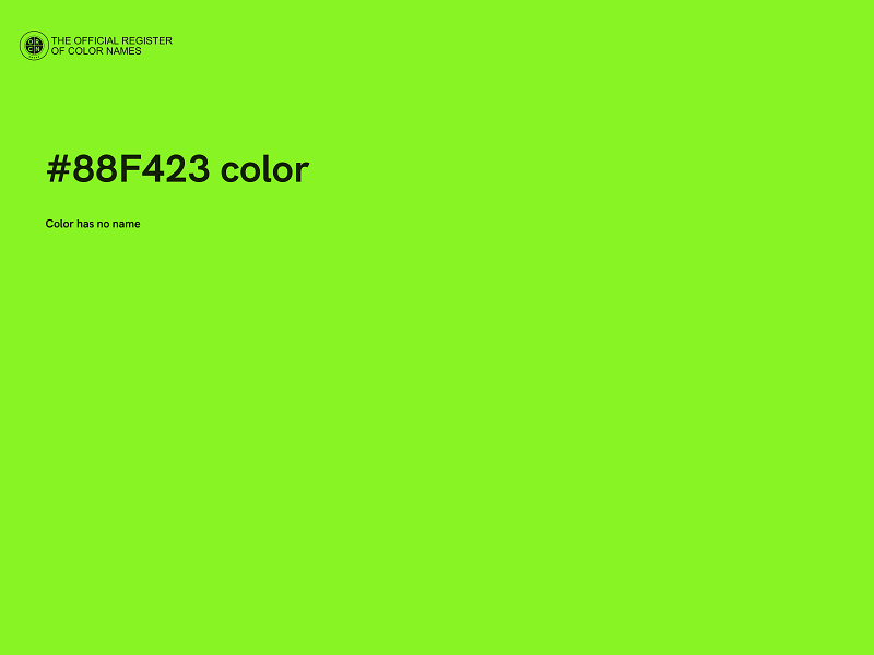 #88F423 color image