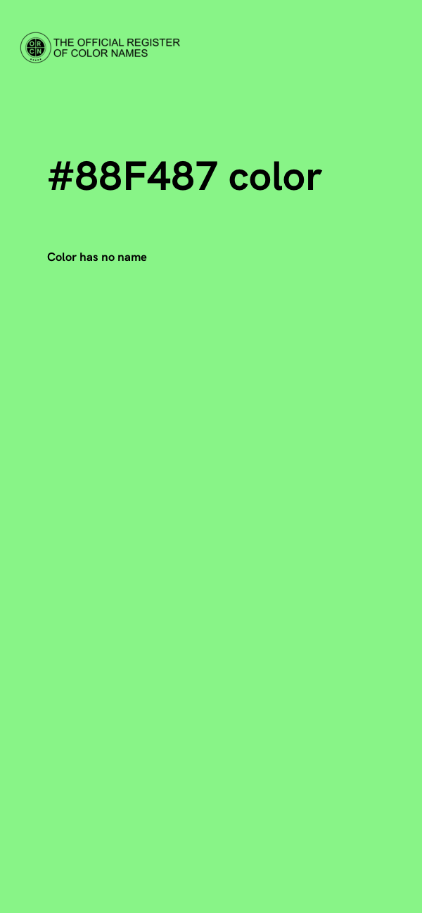 #88F487 color image