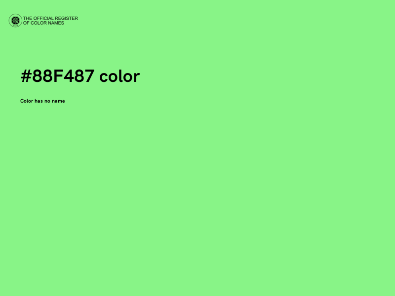 #88F487 color image