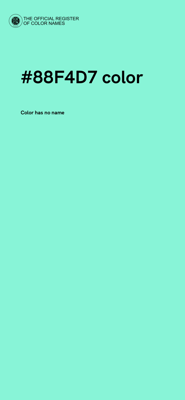 #88F4D7 color image