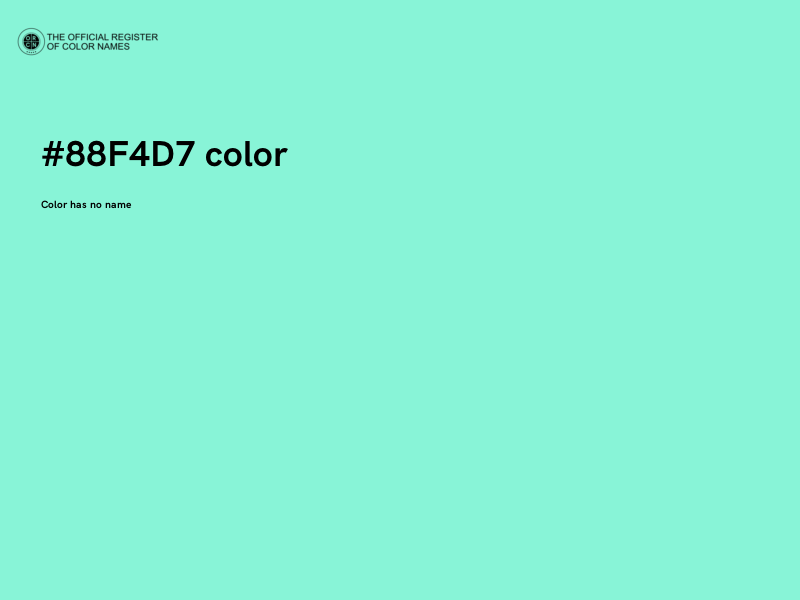 #88F4D7 color image