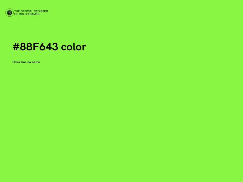 #88F643 color image