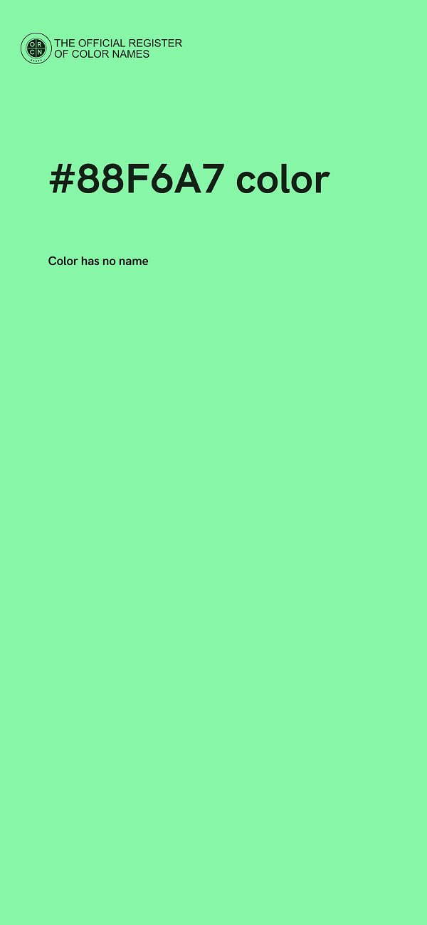 #88F6A7 color image