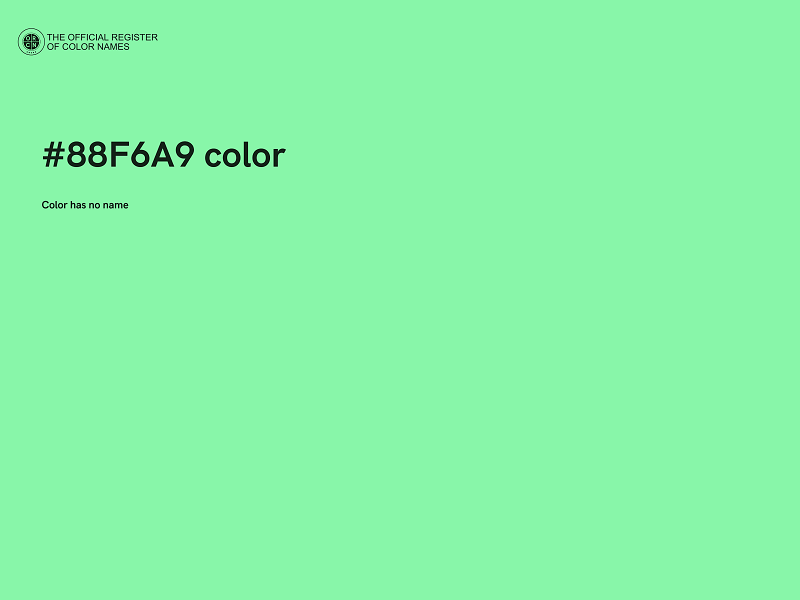 #88F6A9 color image