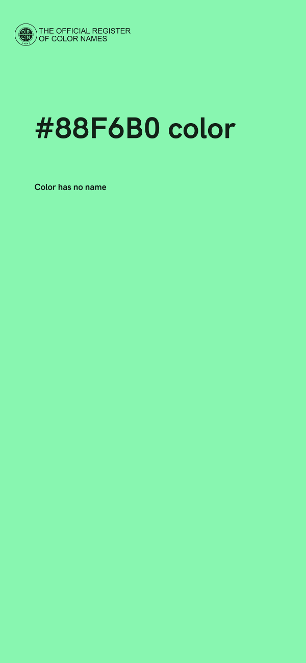 #88F6B0 color image