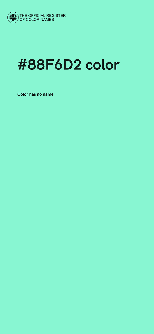 #88F6D2 color image