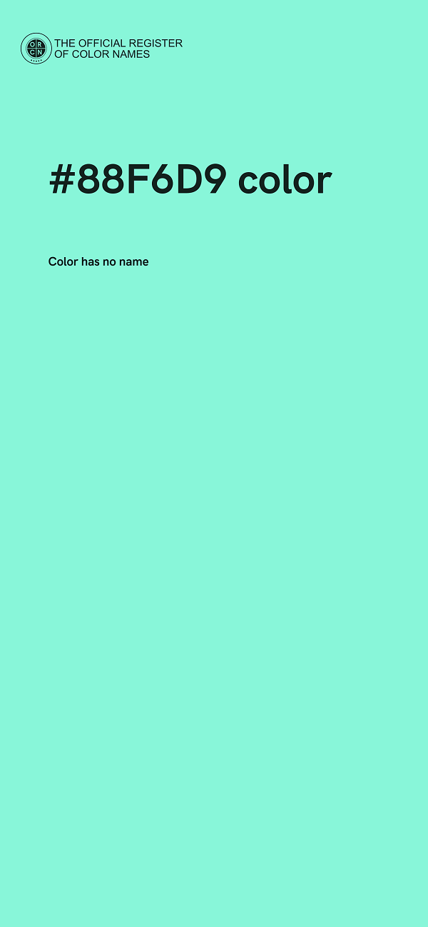 #88F6D9 color image