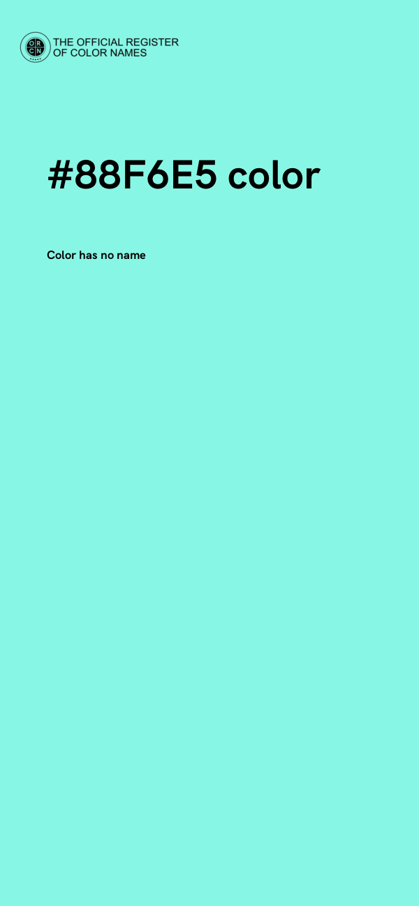 #88F6E5 color image