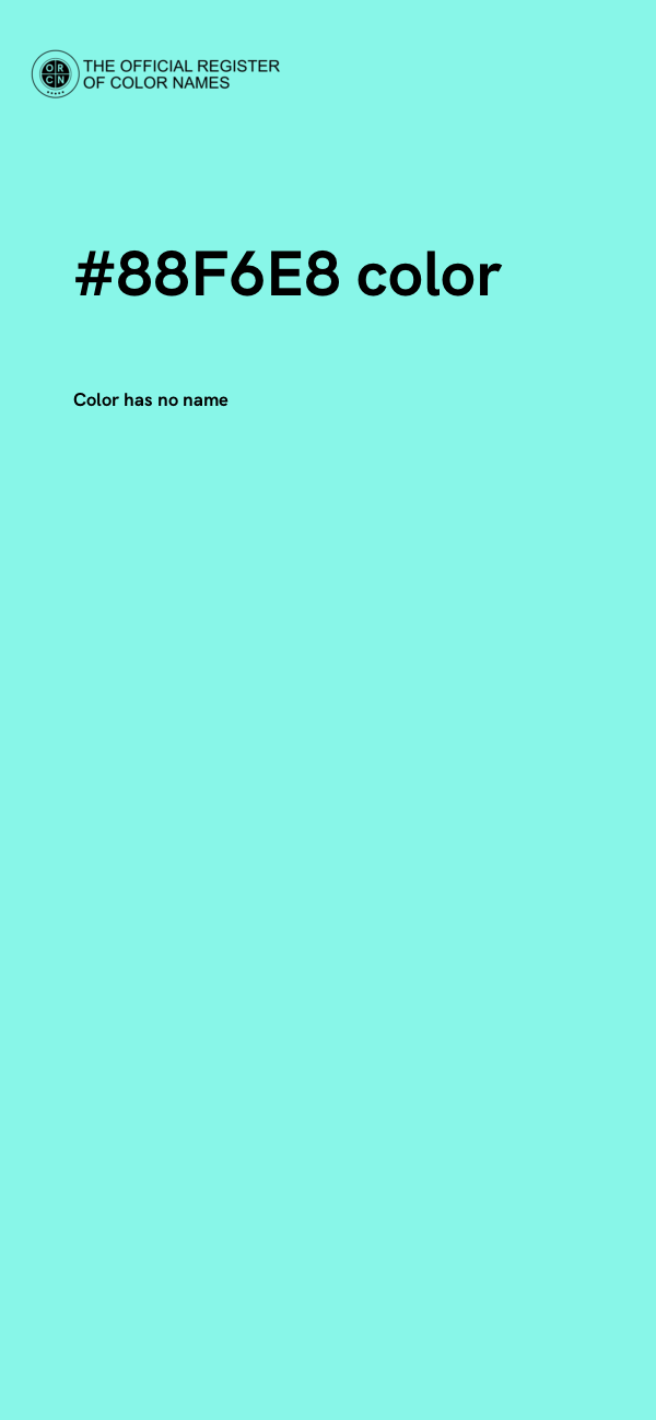 #88F6E8 color image