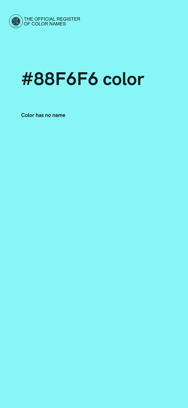 #88F6F6 color image