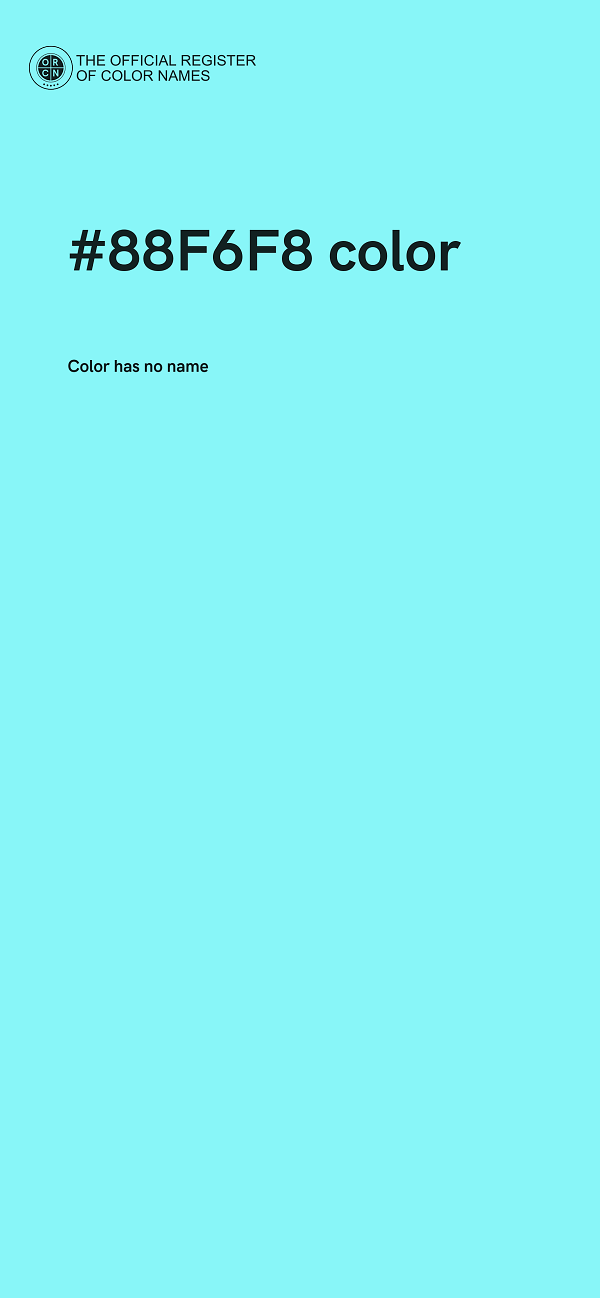 #88F6F8 color image