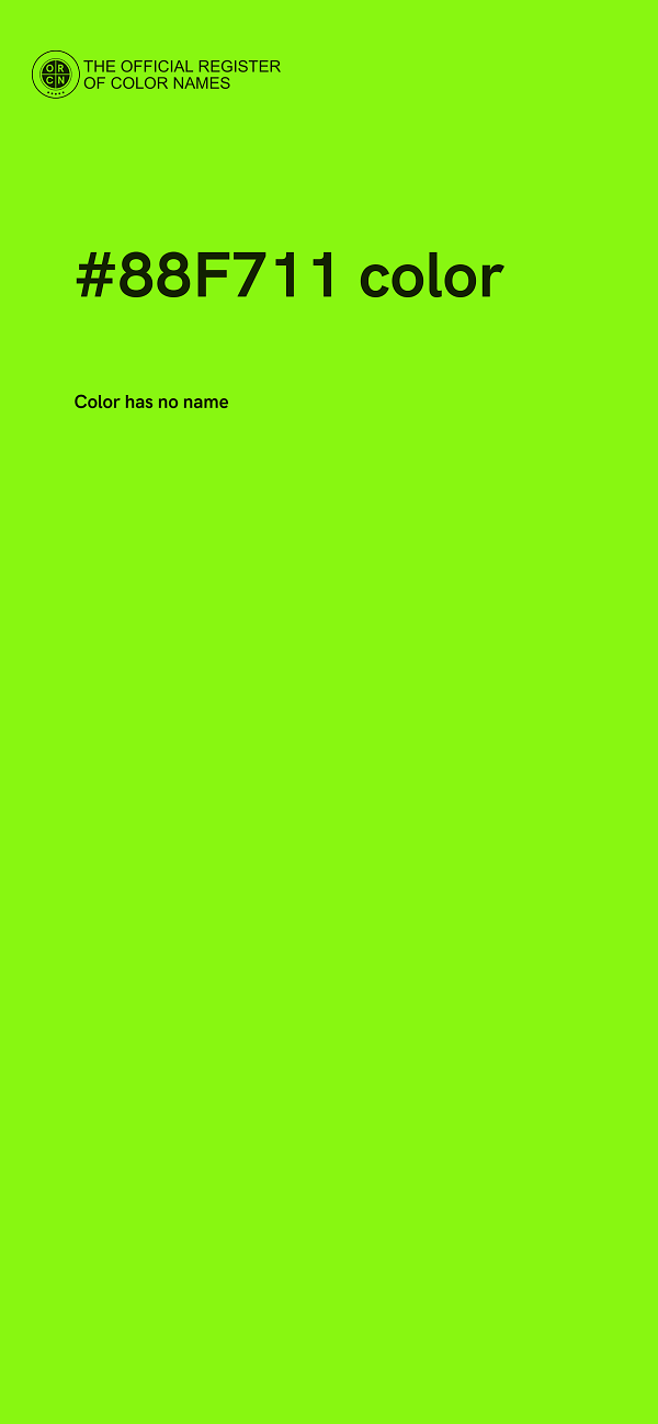 #88F711 color image