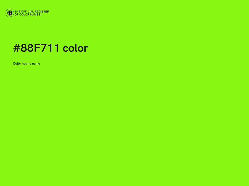 #88F711 color image