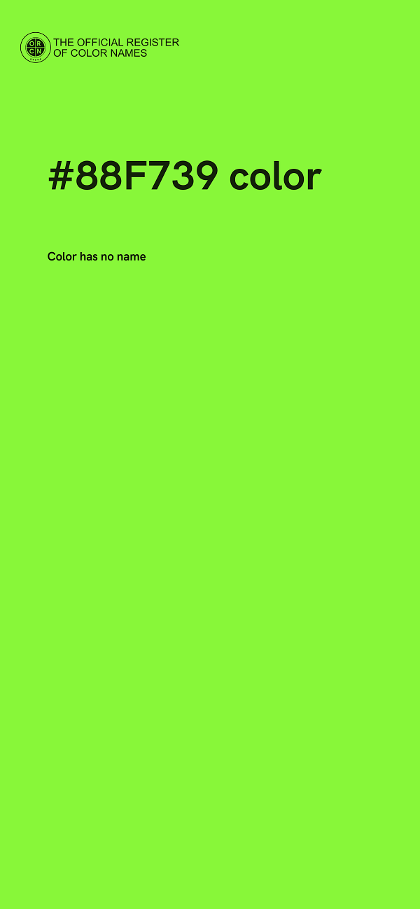 #88F739 color image