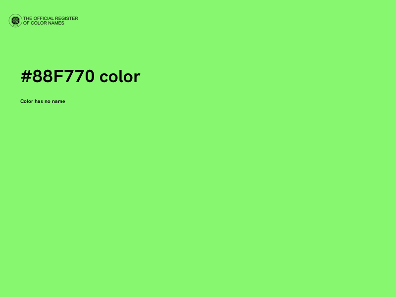 #88F770 color image