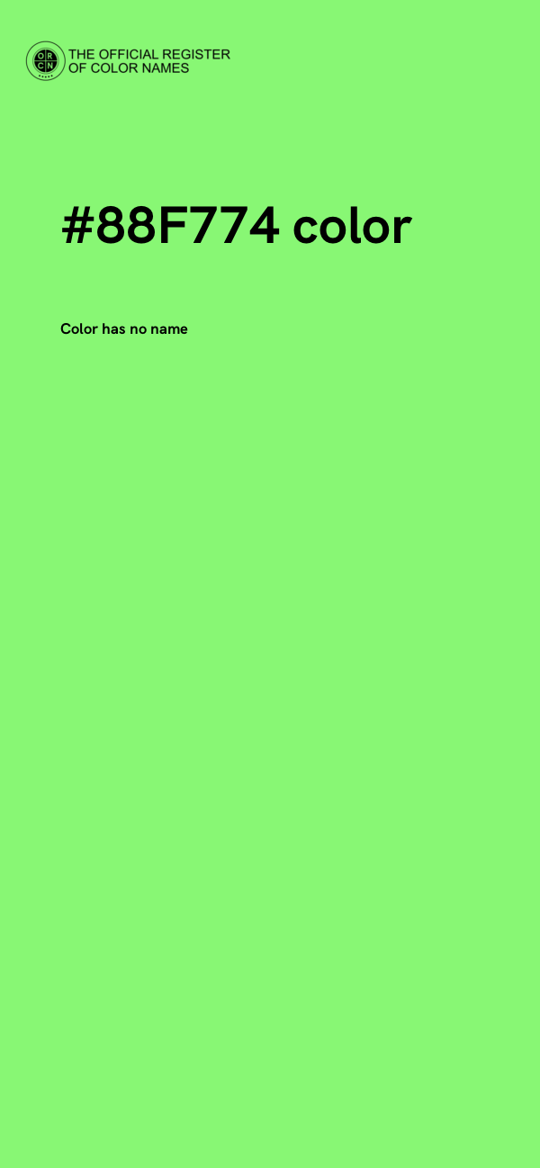 #88F774 color image